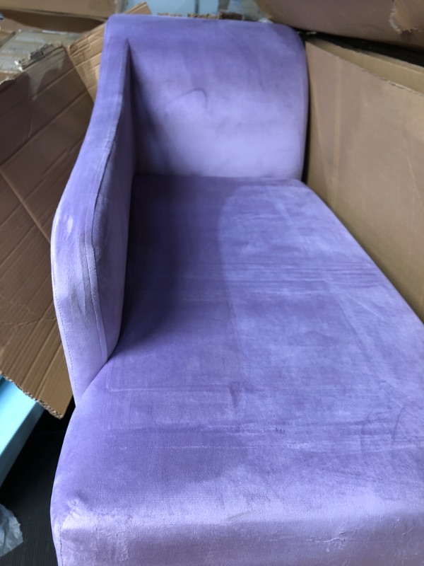 Photo 4 of ***HARDWARE MISSING***
HomePop Diva Juvenile Chaise Lounge, Purple Velvet