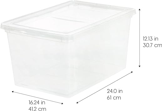 Photo 1 of **DAMAGE** IRIS USA 58 Qt. Plastic Storage Container Bin with Latching Lid