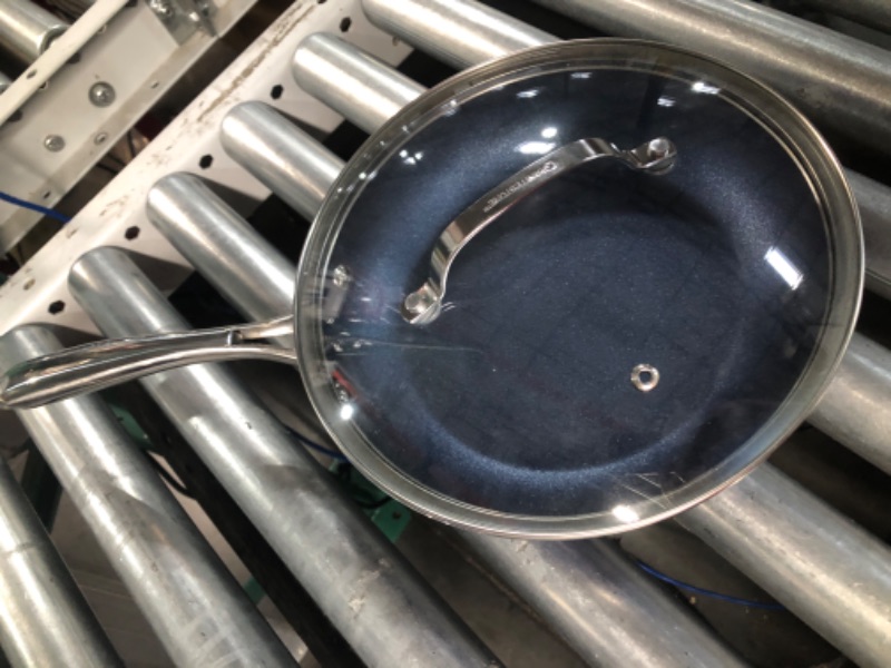 Photo 1 of **DAMAGE** Granitestone Blue 10.5” Frying Pan with lid