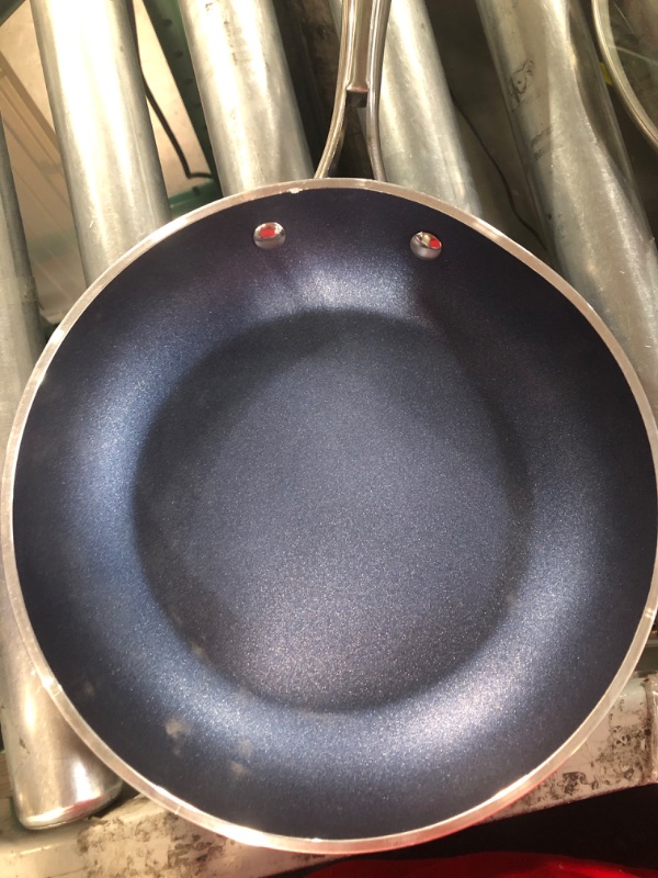 Photo 5 of **DAMAGE** Granitestone Blue 10.5” Frying Pan with lid