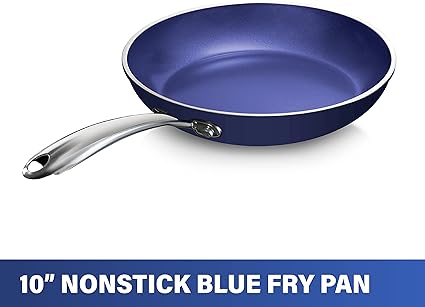 Photo 1 of **DAMAGE** Granitestone Blue 10.5” Frying Pan with lid