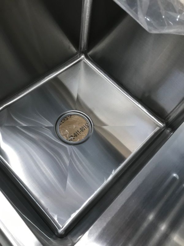 Photo 1 of **DAMAGE - SEE NOTES** 
TRINITY THA-0307 Basics Stainless Steel Freestanding Single Bowl Utility Sink