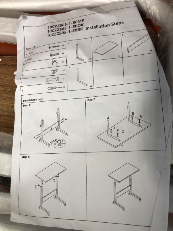 Photo 2 of soges 31.5 inches Adjustable Mobile Desk