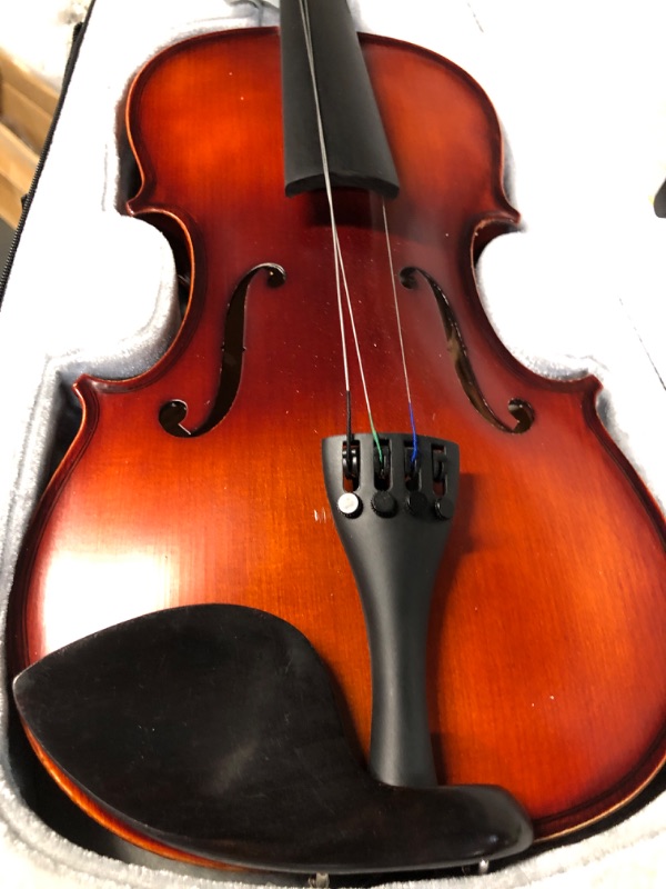 Photo 3 of **DAMAGE**MISSING STRING**
Asmuse Full Size 4/4 Violin Kit, (Red)