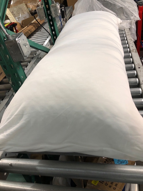 Photo 4 of (USED) Rainmr Extra Long Body Pillow Cubies Memory Foam with Cooling Cover 20x60 inches (White)