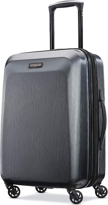 Photo 1 of (USED/See Notes) American Tourister Moonlight Hardside Expandable Luggage with Spinner Wheels, Anthracite, Carry-On 21-Inch