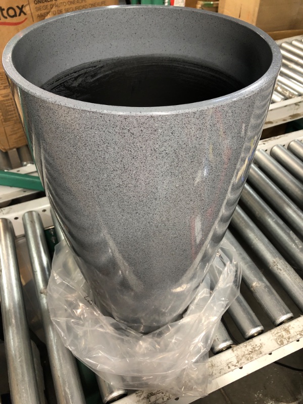 Photo 1 of (USED/See Notes) QCQHDU Planters for Outdoor Plants, Set of 2, 21 inch Tall, with Drainage Hole (Grey)