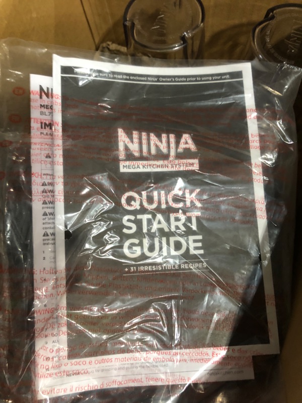 Photo 6 of (BRAND NEW) Ninja Mega Kitchen System with 72-oz.* Blender Pitcher, 64-oz. Processor Bowl, (2) 16-oz. To-Go Cups & (2) Lids, Black