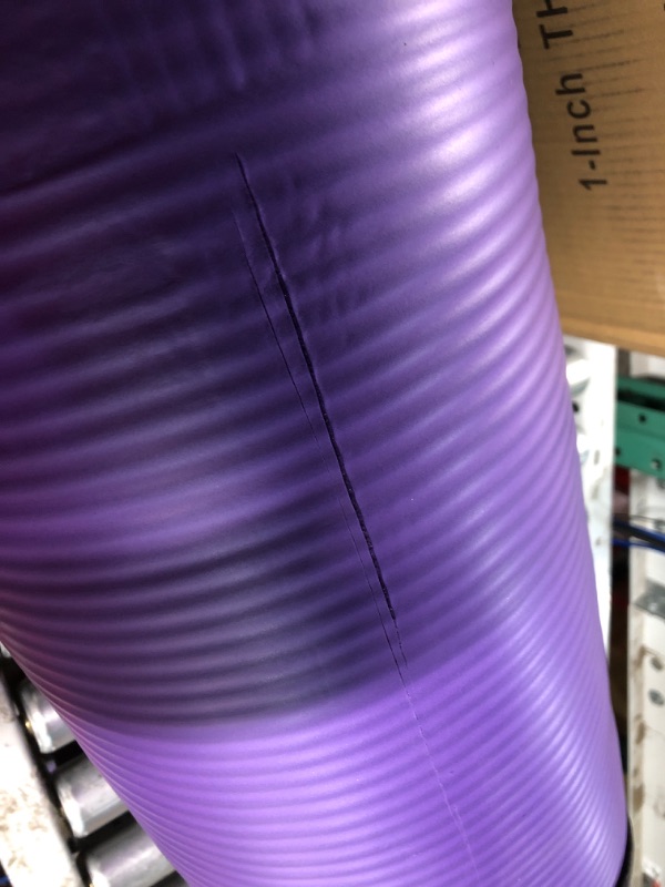 Photo 3 of (USED) BalanceFrom All Purpose 1-Inch Yoga Mat with Carrying Strap (Purple)