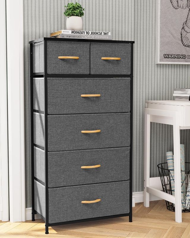 Photo 1 of (stock photo for reference only) JOINHOM Dresser Storage Tower with Drawers, Fabric