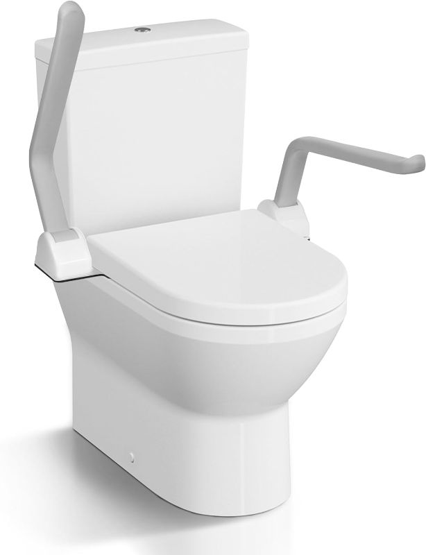 Photo 1 of (Stock photo for reference only) Srora Toilet Safety Rail, White