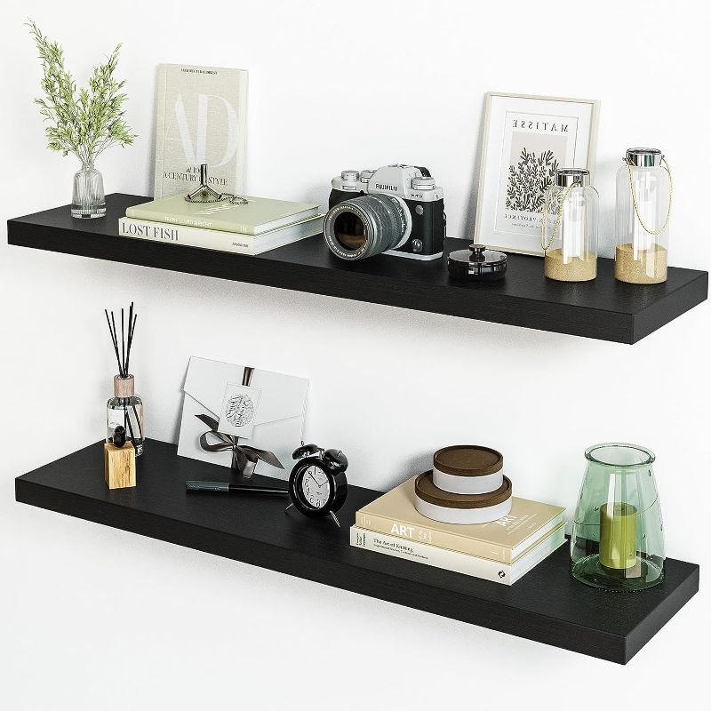 Photo 1 of (Stock photo for reference only) Fixwal Floating Shelves, wood look