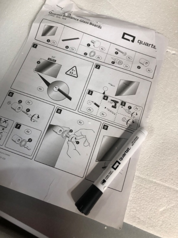 Photo 4 of Quartet Magnetic Glass Dry Erase White Board, 6' x 4' Infinity Frameless Mounting, White Surface