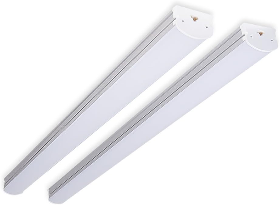 Photo 1 of (Pack of 2) Barrina 4ft 40 Watt Extendable Utility LED Shop Light Workbench Light 5000K Super Bright White