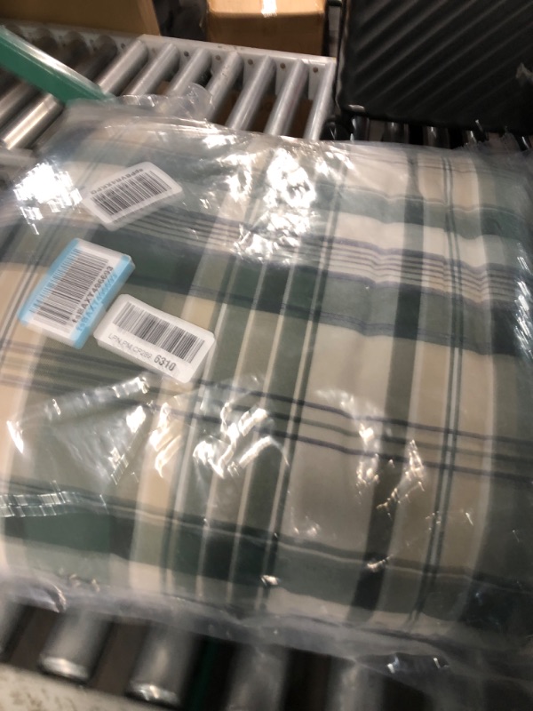 Photo 2 of Eddie Bauer - Twin Comforter Set, Reversible Cotton Bedding with Matching Sham, Plaid Home Decor for All Seasons (Timbers Green, Twin)