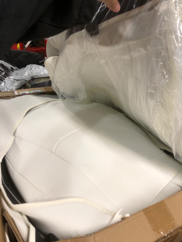 Photo 2 of Maysoo Tesla Model 3 Seat Covers White Car Seat Covers 