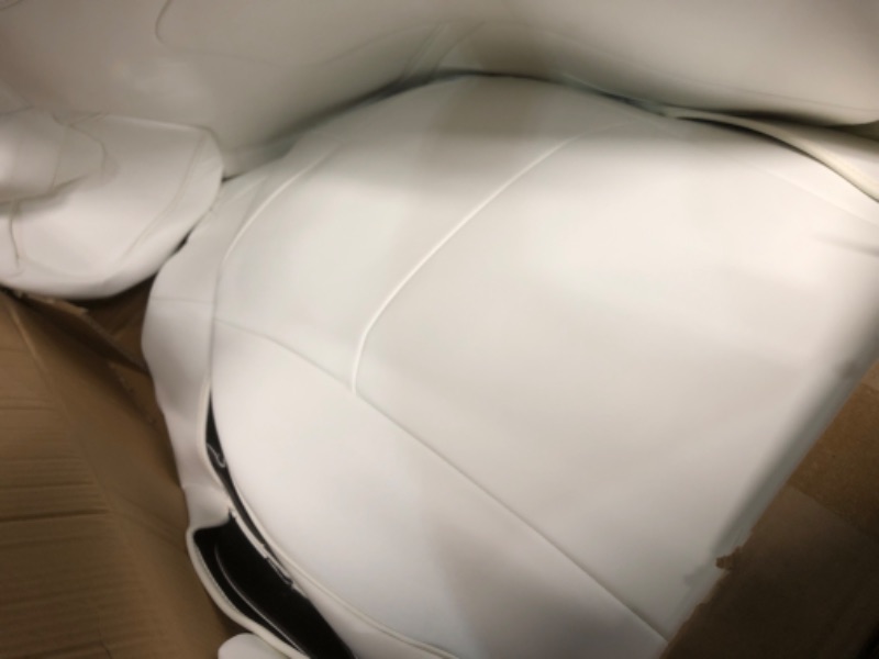 Photo 4 of Maysoo Tesla Model 3 Seat Covers White Car Seat Covers 