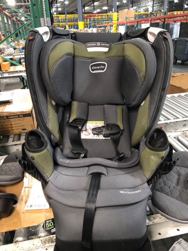 Photo 2 of Evenflo Revolve Extend Rockland Convertible Car Seat Revolve Extend Quick Clean Cover Rockland Green