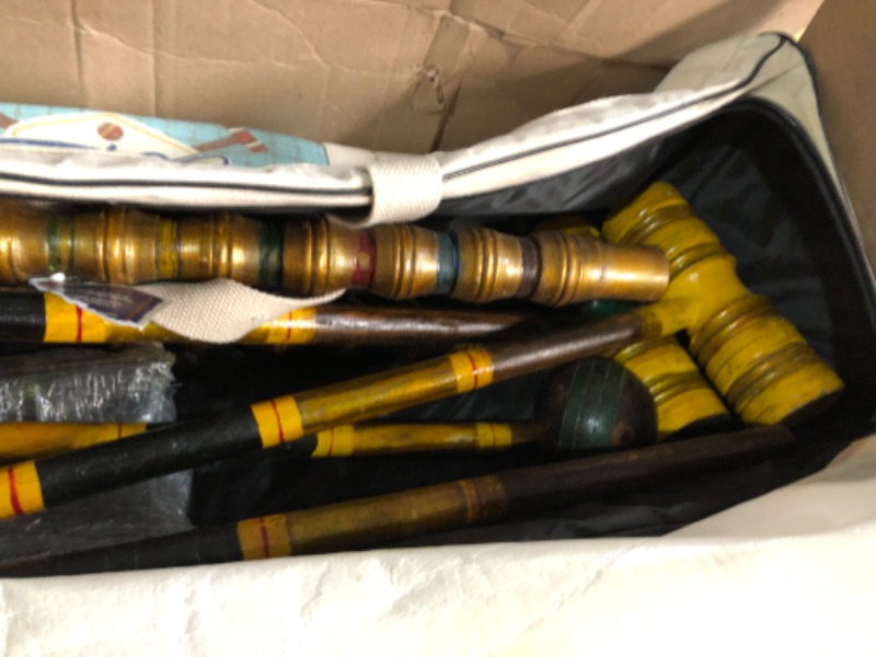 Photo 3 of ***DAMAGED - SEE NOTES***
Heavy Duty Vintage Wooden 4 Player Croquet Set - Includes Bonus Carrying Case!