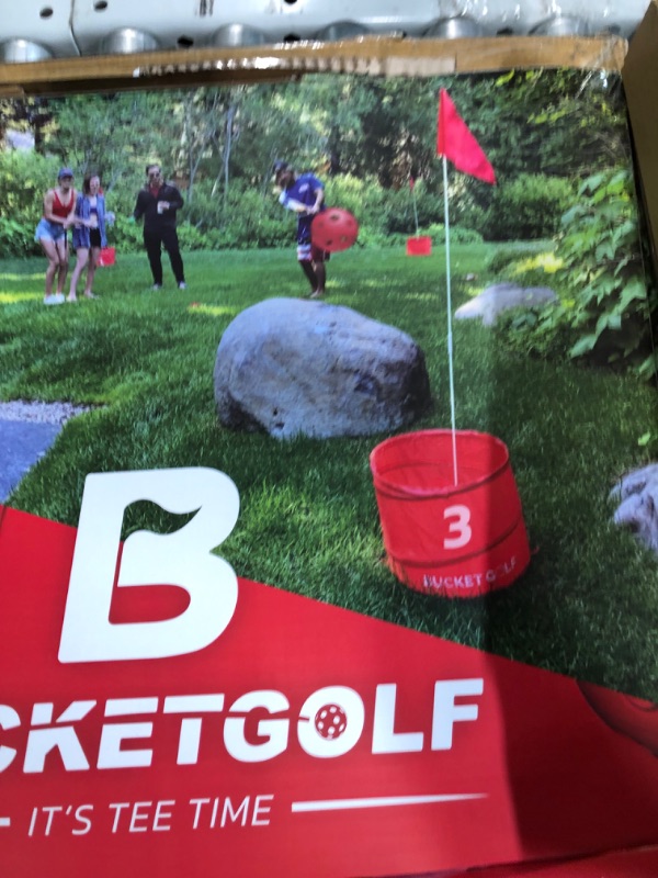 Photo 2 of bucketgolf Game 3 Hole Starter Set - New Outdoor Yard Golf Game Levels Family, Adults, Kids, Party, Lawn, Camping, Beach.