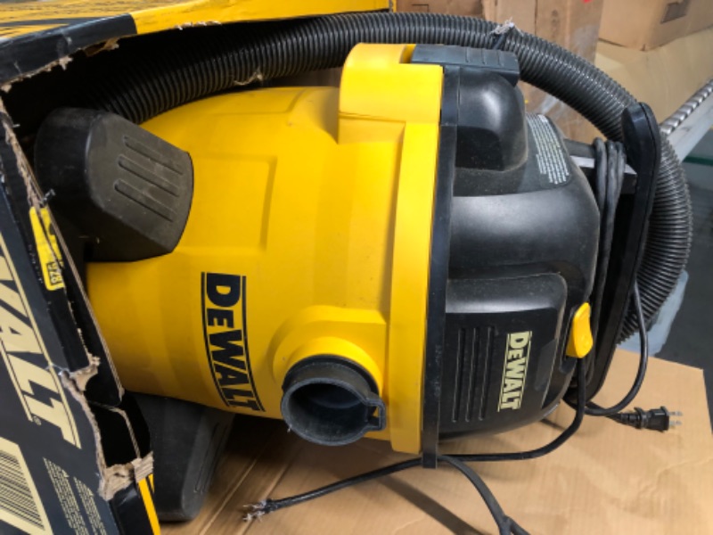 Photo 3 of DEWALT 9 Gallon Wet/Dry VAC, Heavy-Duty Shop Vacuum with Attachments, 5 Peak HP, with Blower Function, DXV09PA, Yellow