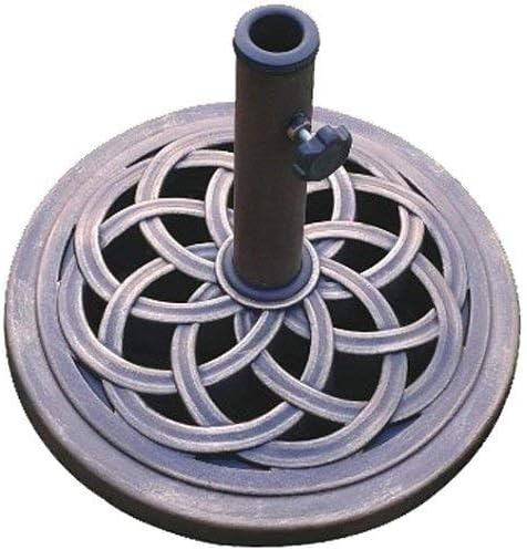 Photo 1 of DC America UBP18181-BR 18-Inch Cast Stone Umbrella Base, Made from Rust Free Composite Materials, Bronze Powder Coated Finish (Unique Design)
