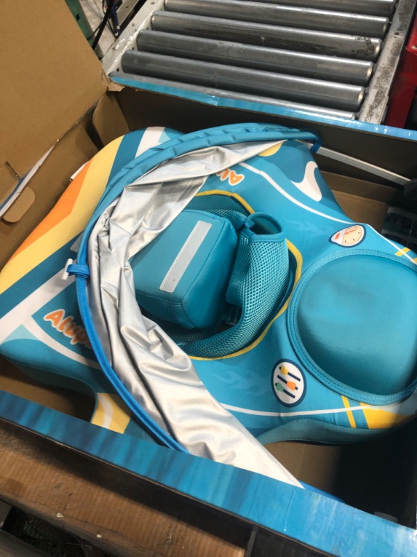 Photo 2 of *USED* Alupssuc Baby Pool Float with 0-120° Removable UPF 50+ Sun Canopy, Widen Wings No Flip over, Non Inflatable Infant Pool Float with Adjustable Safety Seat