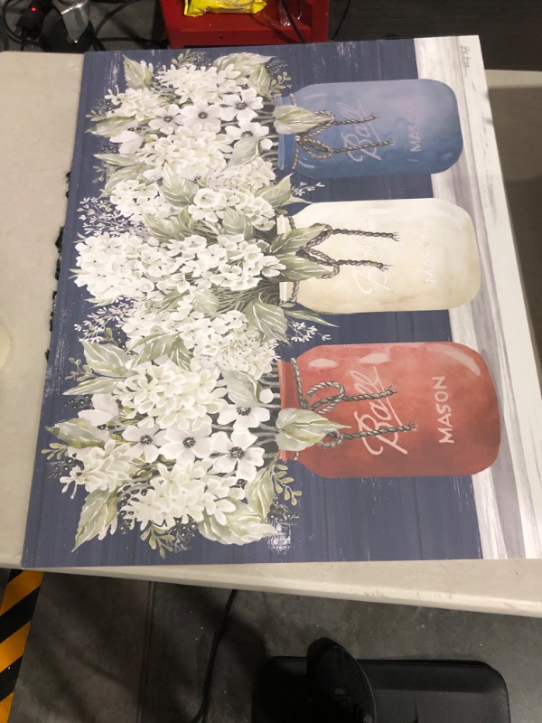 Photo 1 of **parts/art only** **broken frame**
 Stupell Industries Americana Floral Bouquets Rustic Flowers Country Pride 