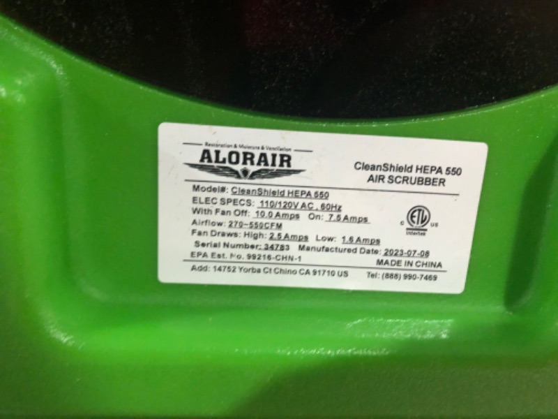 Photo 5 of ALORAIR Air Scrubber with 3 Stage Filtration, Stackable Negative Air Machine