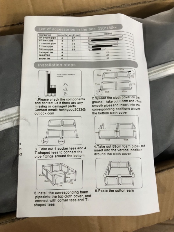 Photo 4 of Baby Playpen for Toddler, Large Playard, Play Pens for Babies and Toddlers (Gray,50”×50”) 