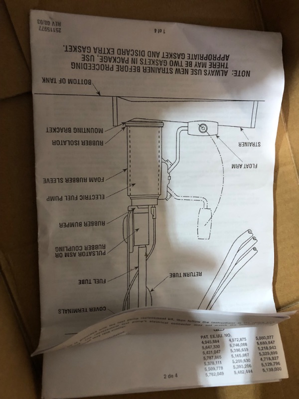 Photo 4 of Delphi HP10001 Fuel Pump and Hanger Assembly with Sending Unit