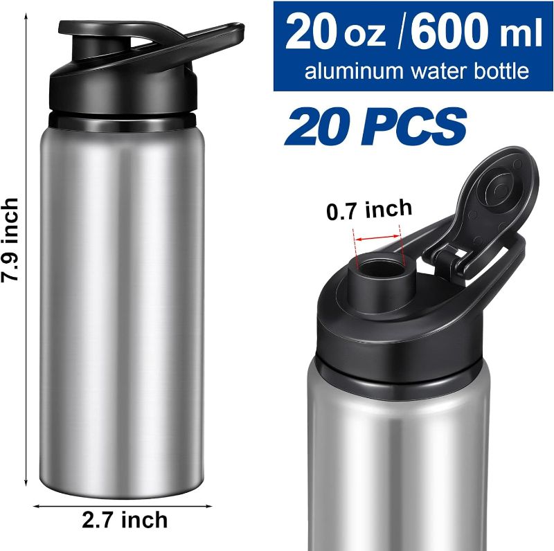 Photo 1 of 4 Pack Aluminum Water Bottles 20 Oz Metal Sports Bottles 