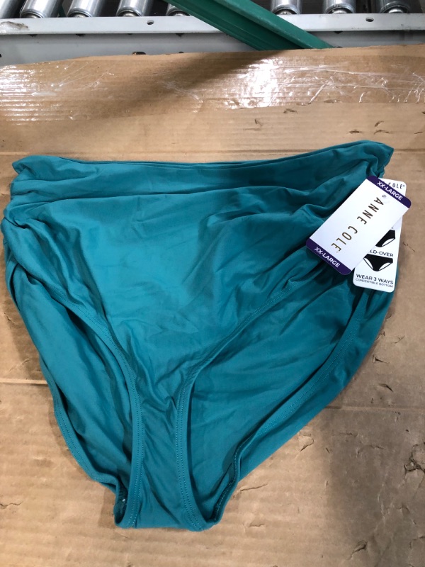 Photo 2 of Anne Cole Limited Edition Ladies Convertible High Waist Shirred Swim Bottom (Ocean Green XXL)
