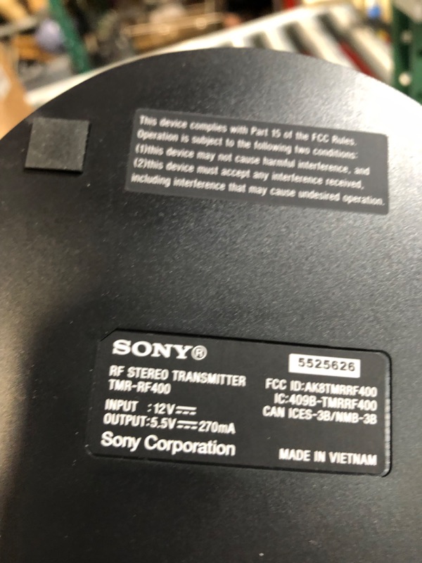 Photo 6 of Sony RF400 Wireless Home Theater Headphones for Watching TV (WHRF400)