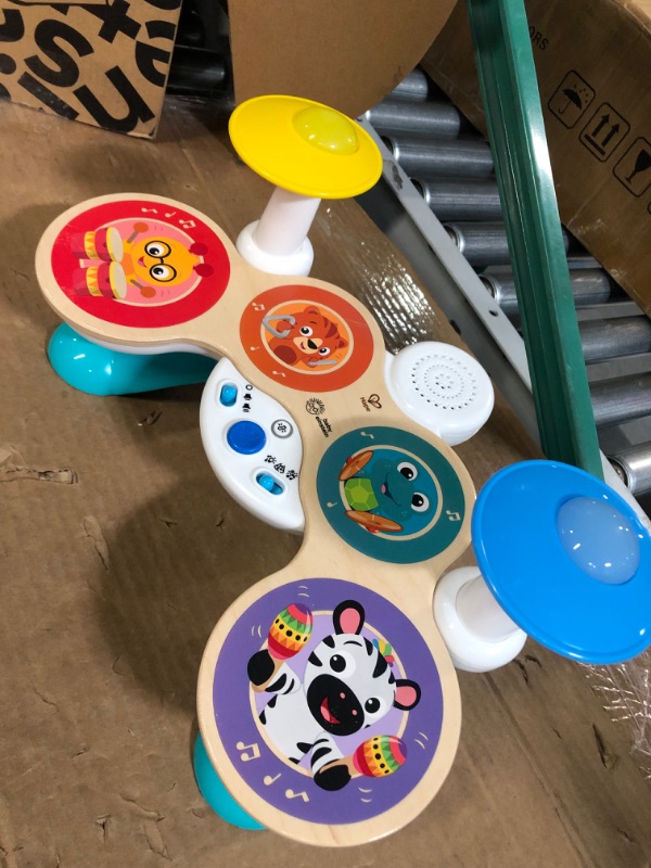 Photo 3 of Baby Einstein Together in Tune Drums? Safe Wireless Wooden Musical Toddler Toy, Magic Touch Collection, Age 12 Months+ Connected Drum