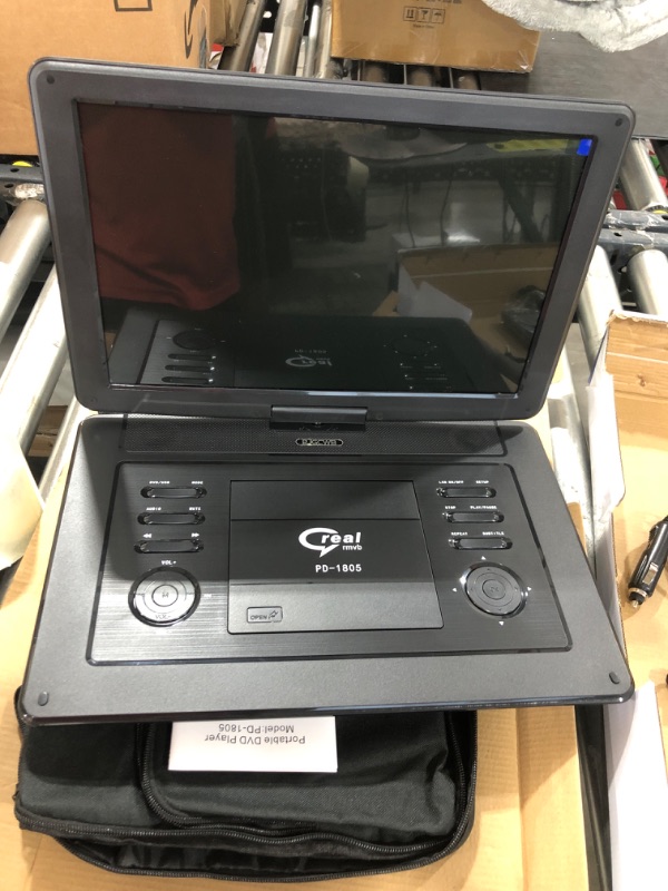 Photo 2 of 17.9" Portable DVD Player with 15.6" Large HD Screen,Support AV-in/Out and Multiple Disc Formats ,High Volume Speaker,with Extra Carrying Bag,Black