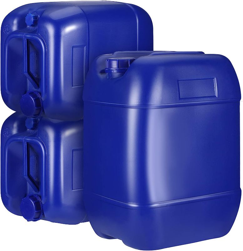 Photo 1 of 3 Pack 7 Gallon Water Storage Stackable Water Container with Reinforced Breathable Lids Emergency Camping Water Storage Containers Portable Water Tank for Survival Gear Camping Supplies