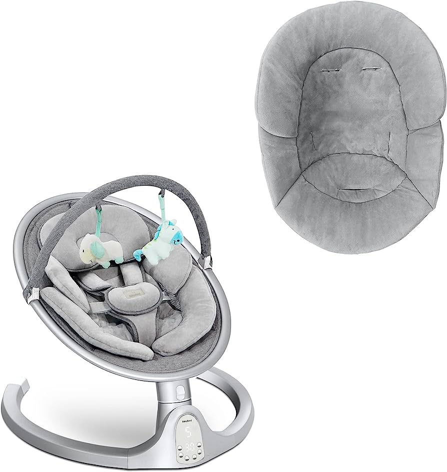 Photo 1 of BabyBond Baby Gift Set Includes Bluetooth Baby Swing and Infant Insert, Portable Baby Swing with 10 Preset Lullabies, 5-Point Harness, 5 Speeds and Remote Control, Newborn Insert for 0-3 Months Baby