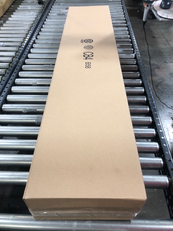 Photo 1 of Drapery Curtain Rod Set with Classic Round Finials/Ball Caps, 1 1/8 inch Diameter Adjustable Length 72 to 144" Length, Matte Black