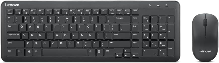 Photo 1 of Lenovo 300 Wireless Combo Keyboard and Mouse, 2.4 GHz Nano USB-A Receiver