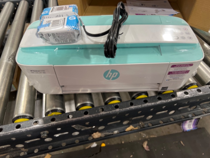 Photo 2 of HP DeskJet 3755 Compact All-in-One Wireless Printer (J9V92A) & 65XL Black High-Yield Ink Cartridge | N9K04AN & 65 Black/Tri-Color Ink Cartridges (2-Pack) | T0A36AN Seagrass Printer + Black Ink + Black/Tri-color Ink