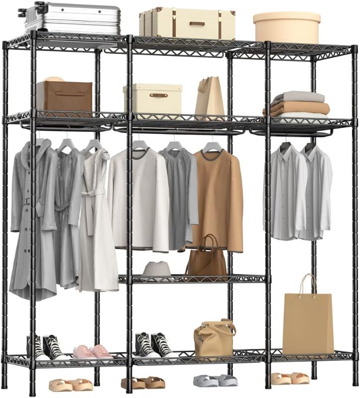 Photo 1 of  Metal Wire Heavy Duty Garment Rack Clothes Rack Clothing Racks for Hanging Clothes