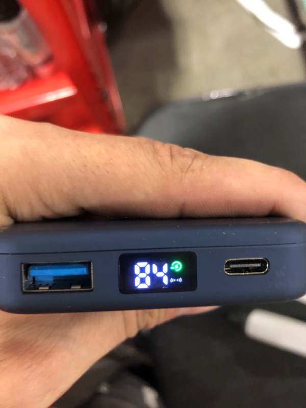 Photo 1 of DEKSMO Wireless Power Bank 10000mAh Fast Charging,Wireless Magnetic Portable Charger USB C PD 22.5W, 20W Mini Slim Laptop Girl Phones Battery Pack for iPhone 13/12/11/10 Pro Max/Mag-Safe/Samsung Blue