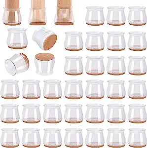 Photo 1 of 32 PCS Chair Leg Protectors for Hardwood Floors, Silicone Felt Furniture Leg Cover Pad for Protecting Floors from Scratches and Noise, Smooth Moving for Chair Feet, Sliders for Chair Legs