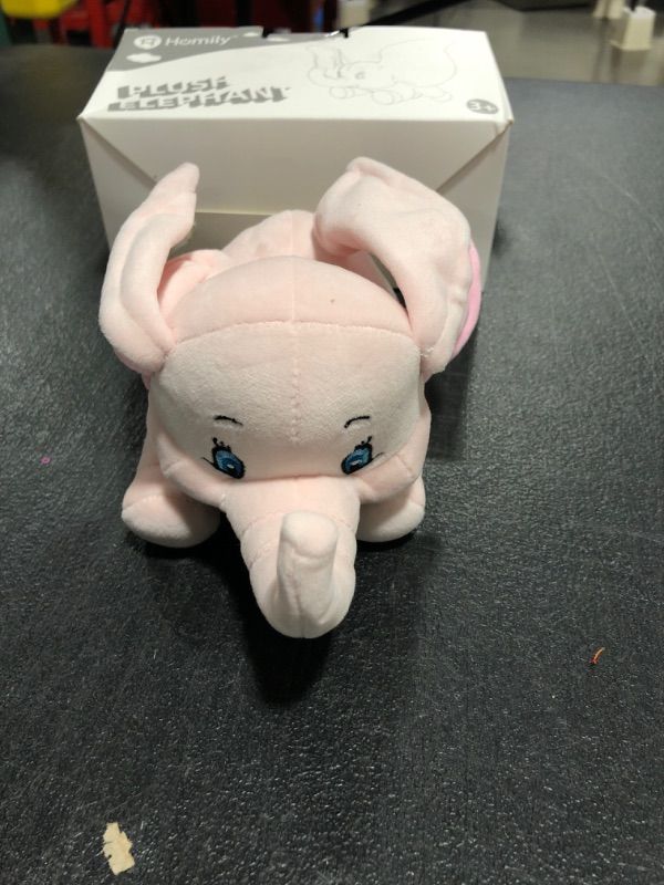 Photo 2 of Homily Stuffed Elephant Plush Animal Toy 9.8 INCH Super Soft Plush Baby Elephant Stuffed Animal Toy Gifts for Boys Girls (Pink) 