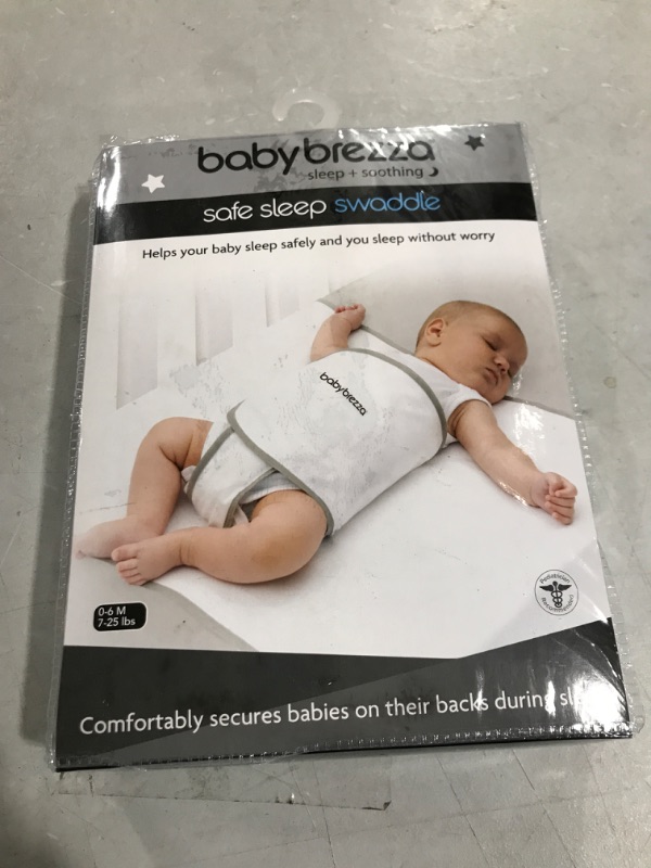 Photo 2 of Baby Brezza Safe Sleep Swaddle Blanket for Crib Safety for Newborns and Infants – Safe, Anti-Rollover Blanket in White, by Tranquilo Reste