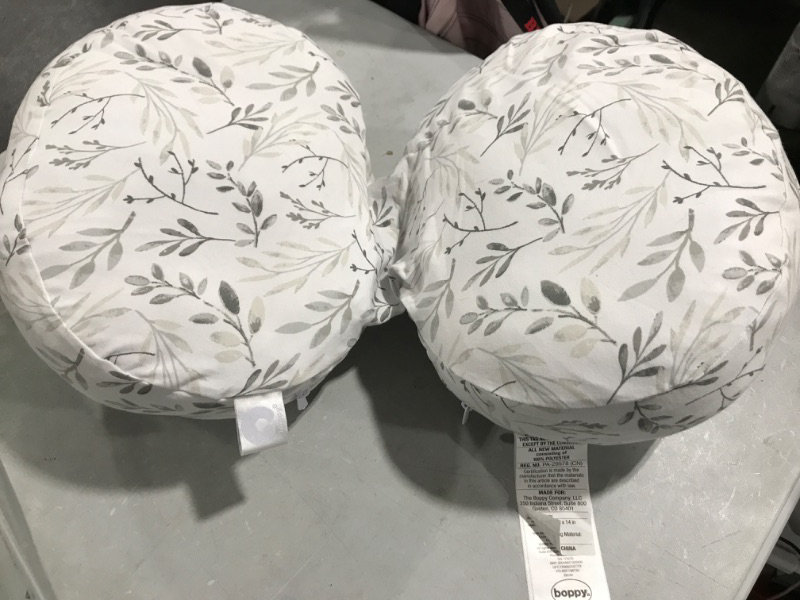 Photo 2 of Boppy Side Sleeper Pregnancy Pillow - Gray Falling Leaves

