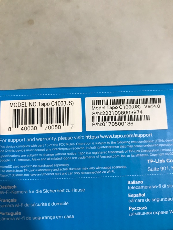 Photo 2 of TP-Link Tapo 2K Indoor Security Camera for Baby Monitor, Dog Camera w/ Motion Detection, 2-Way Audio Siren, Night Vision, Cloud & SD Card Storage(Up to 256 GB), Works w/ Alexa & Google Home(Tapo C110)
