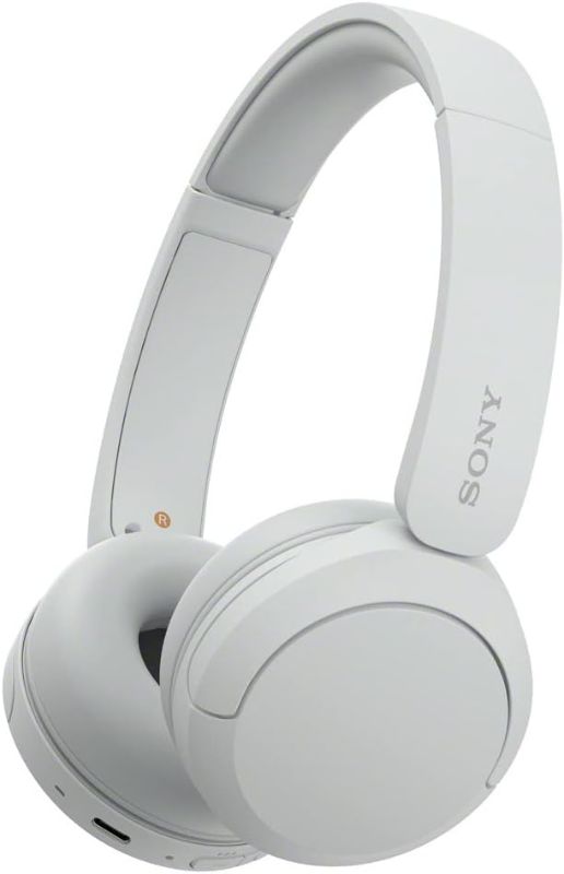 Photo 1 of Sony WH-CH520 Wireless Headphones Bluetooth On-Ear Headset with Microphone, White
