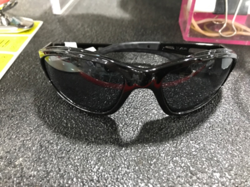 Photo 2 of Edge SW116 Dakura Wrap-Around Safety Glasses, Anti-Scratch, Non-Slip, UV 400, Military Grade, ANSI/ISEA & MCEPS Compliant, 5.04" Wide, Black Frame/Smoke Lens Standard Smoke